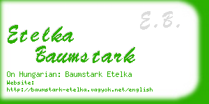 etelka baumstark business card